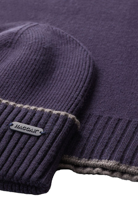 Wicking Beanie and Knit Scarf Set, BLUE view# 2
