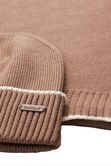 Wicking Beanie and Knit Scarf Set, Khaki view# 2