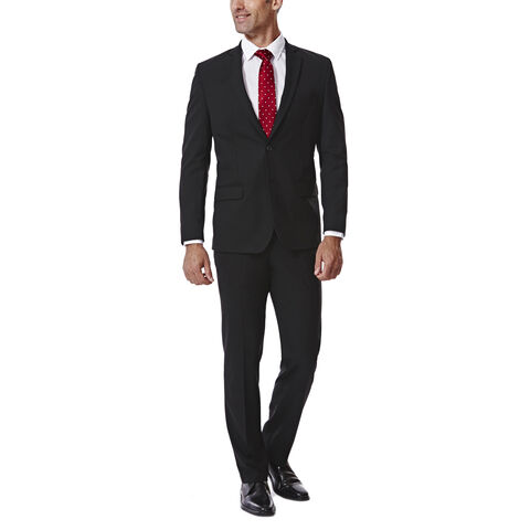 JM Haggar Slim 4 Way Stretch Suit Jacket, Black