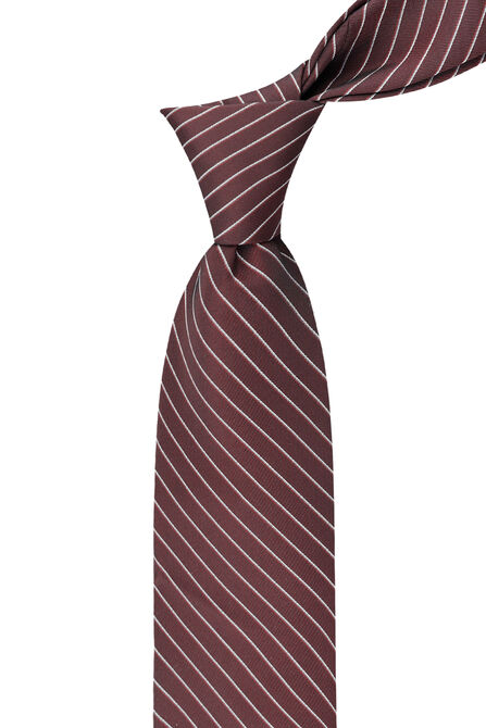 Tadeo Pin Stripe Tie, Red view# 5