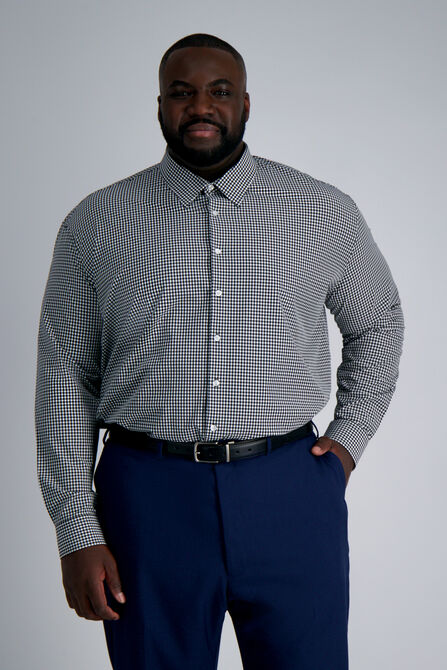 Smart Wash&reg; Tall Dress Shirt - Black Check, Black view# 1