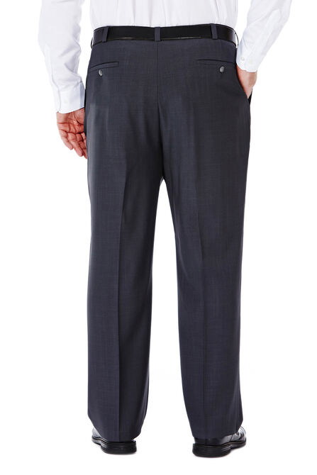 Big &amp; Tall E-CLO&trade; Stria Dress Pant, Medium Grey view# 3