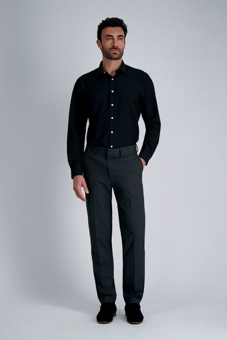 Smart Wash&reg; Dress Shirt - Black, Black view# 3