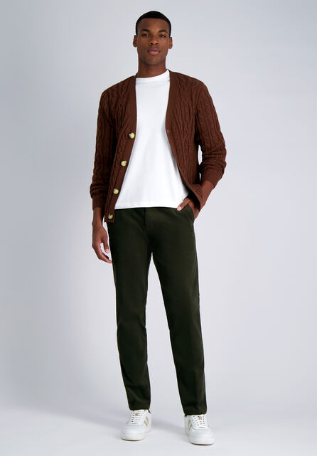 Stretch Corduroy Chino Pant, Military Green