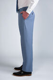 Premium Comfort Tonal Plaid Dress Pant, Chambray view# 3