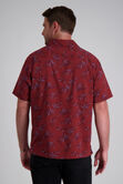 Short Sleeve Tropical Camp Shirt, Heather Burgundy view# 2