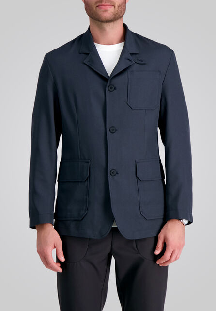 Heather Gabardine Coat, Heather Navy