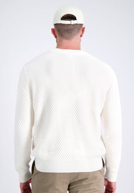 Long Sleeve Crewneck Sweater, Winter White