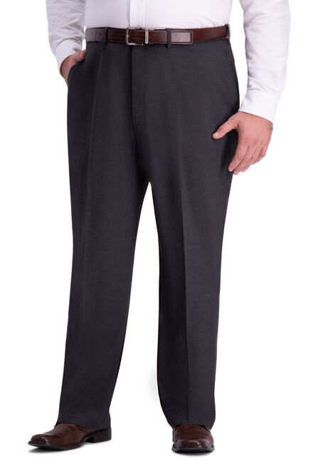 Big &amp; Tall J.M. Haggar 4-Way Stretch Dress Pant, Charcoal Htr view# 1