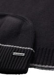 Wicking Beanie and Knit Scarf Set, Black view# 2