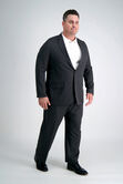 Big &amp; Tall Active Series&trade; Herringbone Suit Jacket, Black / Charcoal view# 1