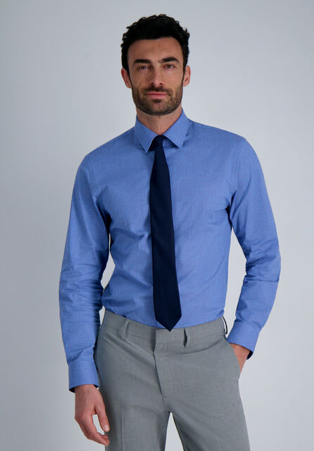 Premium Comfort Dress Shirt - Blue Dobby, Cobalt