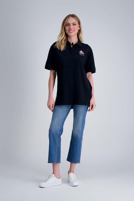 Pro Football Hall of Fame X Haggar - Vintage Wash Polo, Black view# 6
