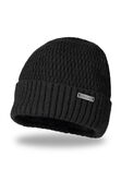 Heathered Micro Cable Crown Beanie, Black view# 1