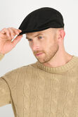 Side Seamed Flat Cap, Black view# 2