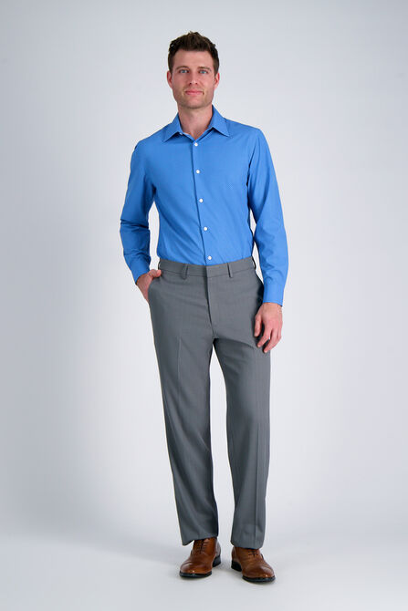 Premium Comfort Dress Pant - Tonal Windowpane, Dark Grey view# 1