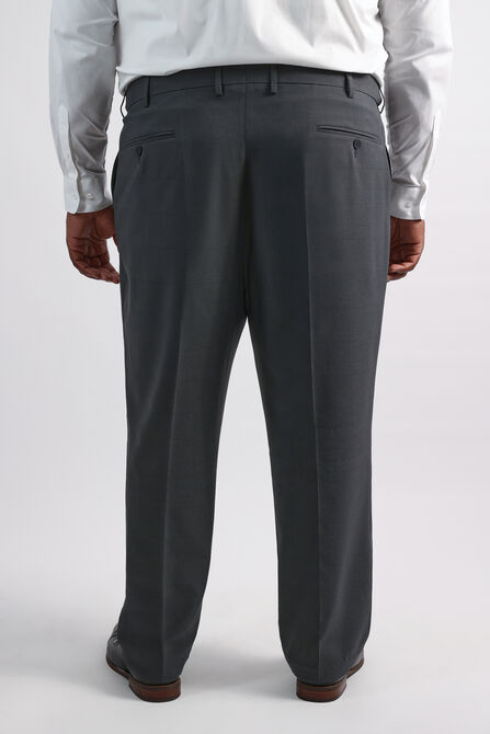 Big &amp; Tall Premium Comfort Tonal Plaid Dress Pant, Black / Charcoal view# 4