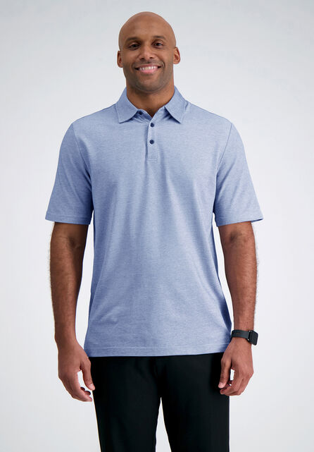 2-Color Pique Polo, BLUE