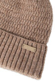 Heathered Micro Cable Crown Beanie, Khaki view# 5