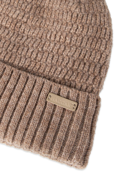 Heathered Micro Cable Crown Beanie, Khaki view# 5