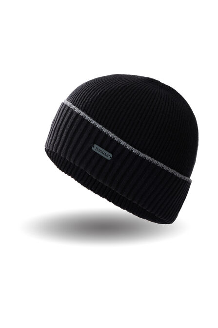 Wicking Beanie and Knit Scarf Set, Black view# 3