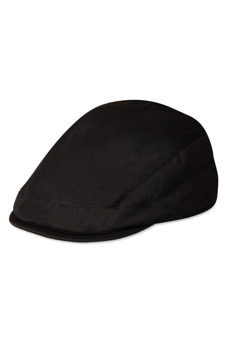 Side Seamed Flat Cap, Black view# 1