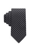 Tadeo Pin Stripe Tie, Black view# 1