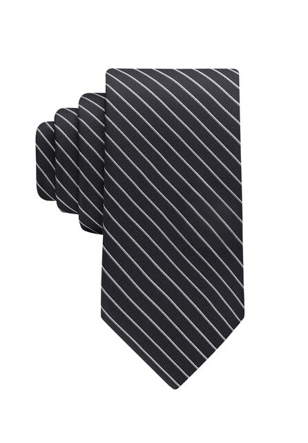 Tadeo Pin Stripe Tie, Black