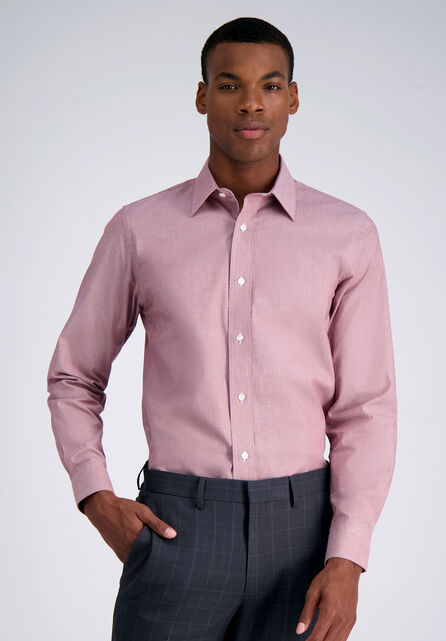 Premium Comfort Dress Shirt - Burgundy, Heather Burgundy