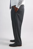 Big &amp; Tall Premium Comfort Tonal Plaid Dress Pant, Black / Charcoal view# 3