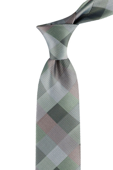 Tillie Buffalo Check Tie, Taupe view# 5