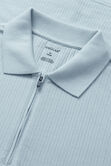 Premium Comfort Quarter Zip Jacquard Polo, SEAFOAM view# 4