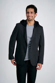 Haggar&reg; Smart Wash&reg; Hoodie Sport Coat , Charcoal Htr view# 1