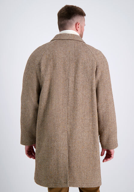 J.M. Haggar Herringbone Overcoat, Mocha