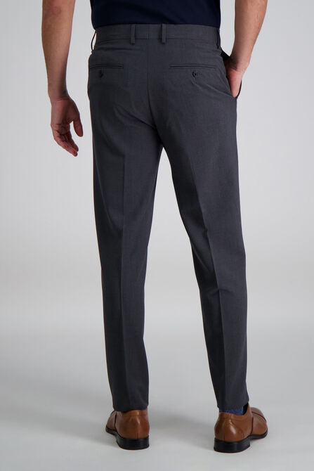 J.M. Haggar 4-Way Stretch Dress Pant - Check Glen Plaid, Dark Grey view# 4