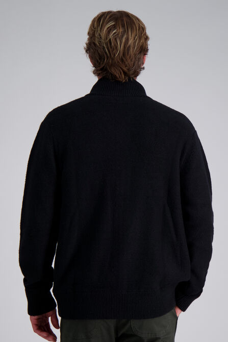 Long Sleeve Zip Sweater, Black view# 2