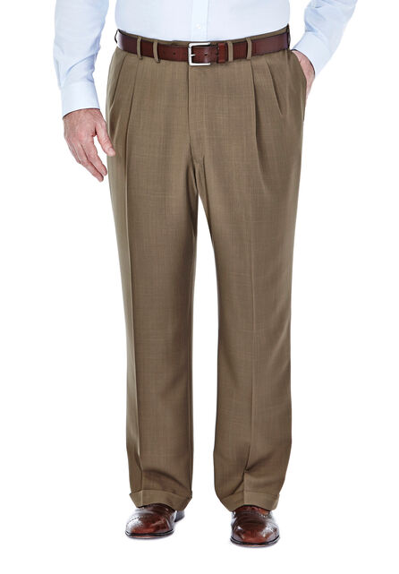 Big &amp; Tall E-CLO&trade; Stria Dress Pant, Khaki