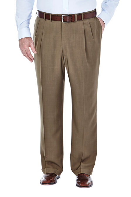 Big &amp; Tall E-CLO&trade; Stria Dress Pant, Khaki view# 1