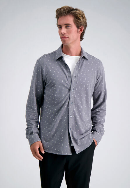 Long Sleeve Pique Shirt, Oxford