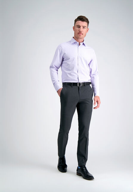 J.M. Haggar 4-Way Dress Pant, Charcoal Htr