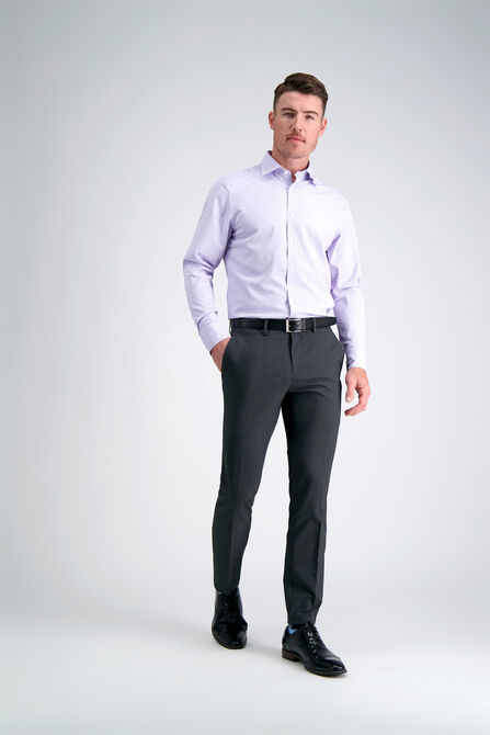 J.M. Haggar 4-Way Dress Pant, Charcoal Htr view# 1