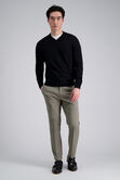 Long Sleeve V-Neck Sweater, Black view# 3