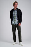 Long Sleeve Zip Sweater, Black view# 3