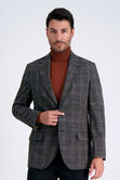 J.M. Haggar Slub Glen Plaid Sport Coat, Brown Heather view# 1