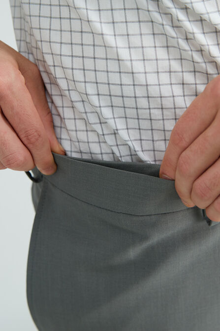 E-CLO&trade; Stria Dress Pant, Heather Grey view# 6