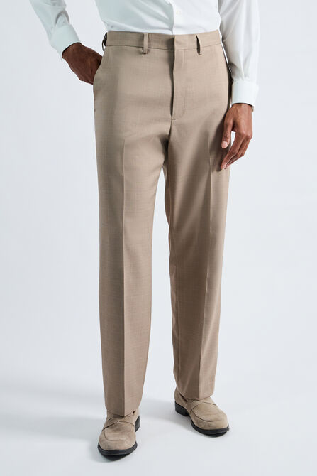 Premium Comfort Tonal Plaid Dress Pant, Taupe view# 2
