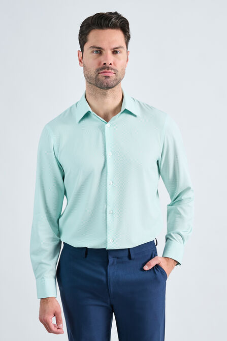 Smart Wash&reg; Dress Shirt - Teal, Teal view# 1