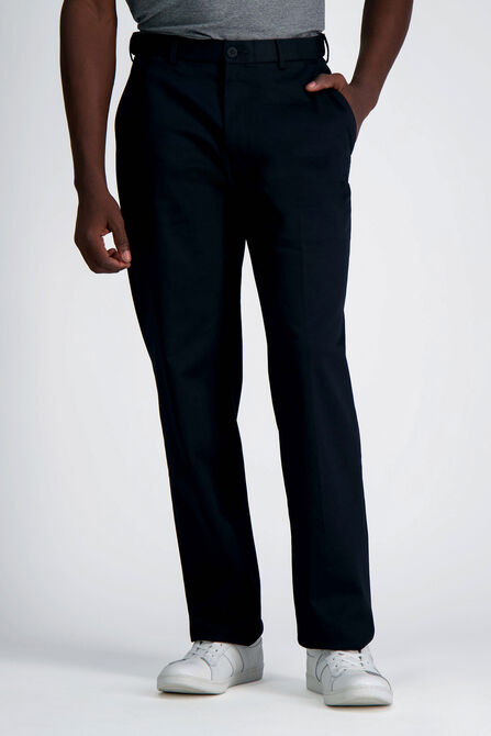 Wrinkle Free Performance Khaki Pant, Black view# 2