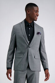 J.M. Haggar Glen Plaid Suit Jacket, Med Grey, hi-res