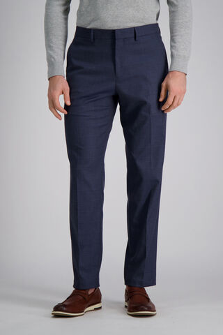 J.M. Haggar Windowpane Suit Pant, Blue Htr